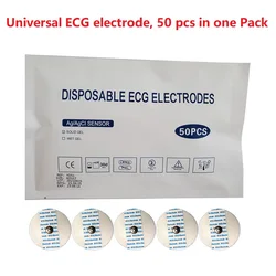 Wholesale/Retail button ECG Electrodes, 50 pcs in one Pack