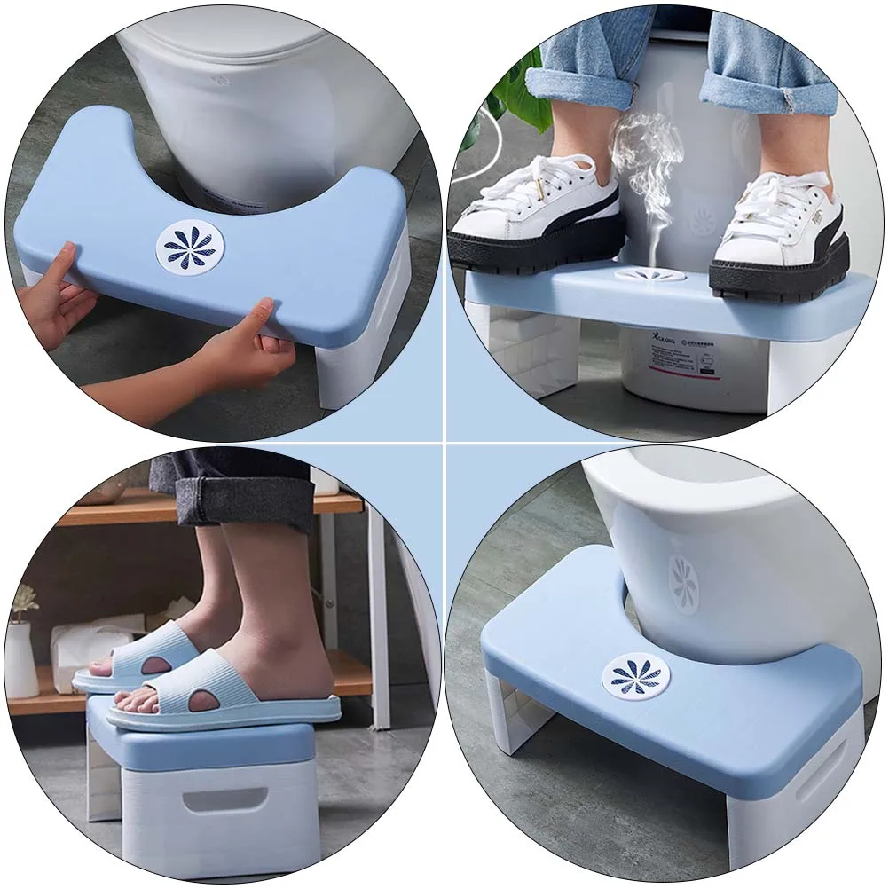 

Plastic Folding Kids Step Stool Toilet Simple Bathroom Footstool Home Premium PP Easy Clean Practical Non Slip