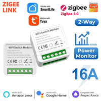 Wifi ZigBee Smart Switch Mini 16A/20A Relay Alexa Google Home Remote Control Voice Control DIY Delay 2-Way Smart Circuit Breaker