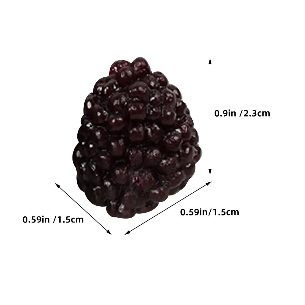 16 peças modelo de simulação de frutas decorações decorativas de framboesa falsa artificial vermelho criança falsa