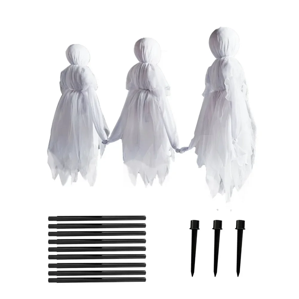 Horror Halloween Party Colorful Glowing Witch Decoration Cosplay Outdoor Holding Hands Screaming Witches Ghost Festival Props