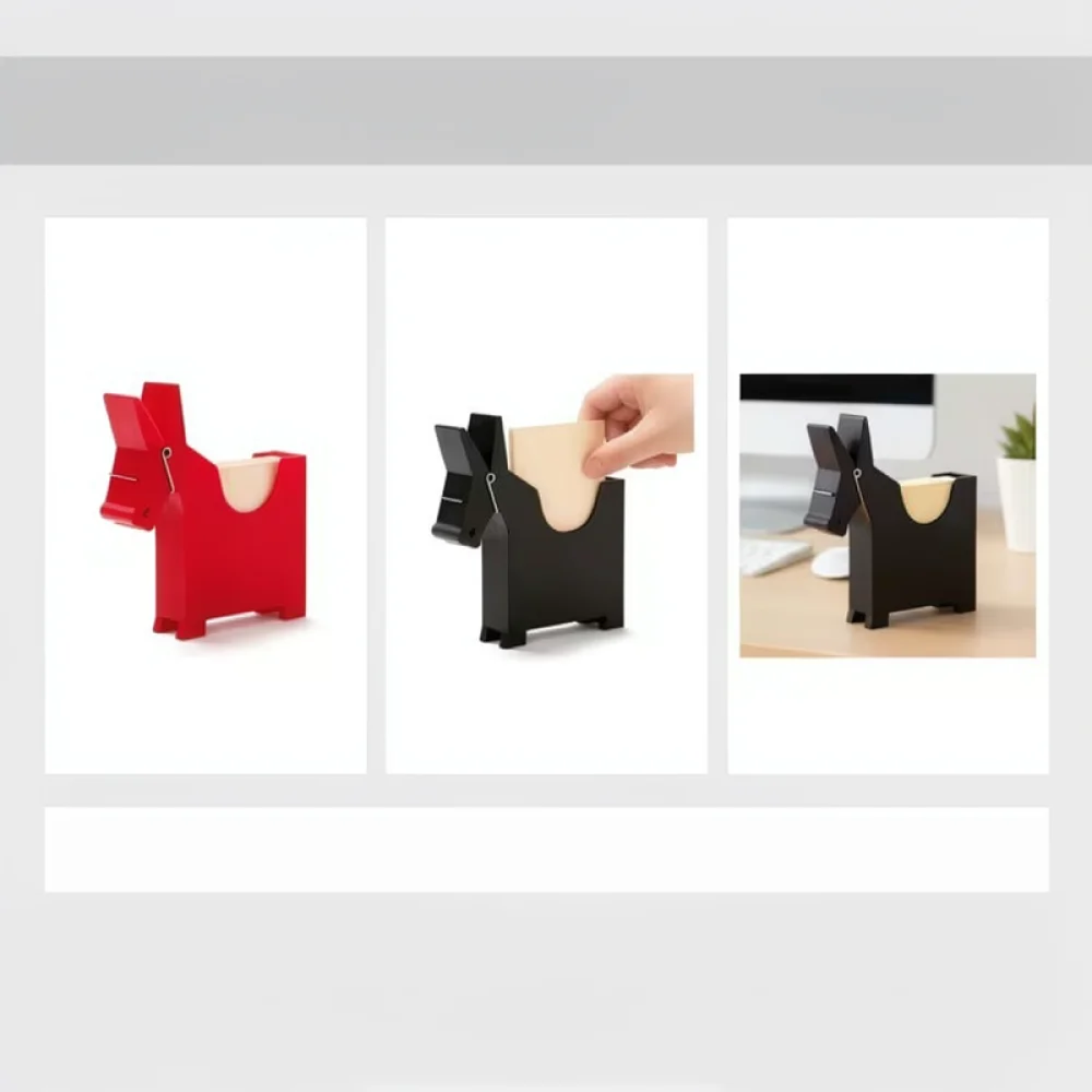 Creative Mule Note Holder For Qianrui Desktop Decoration Photo Clamp Stand Modern Animal Stationery Desk Accessory