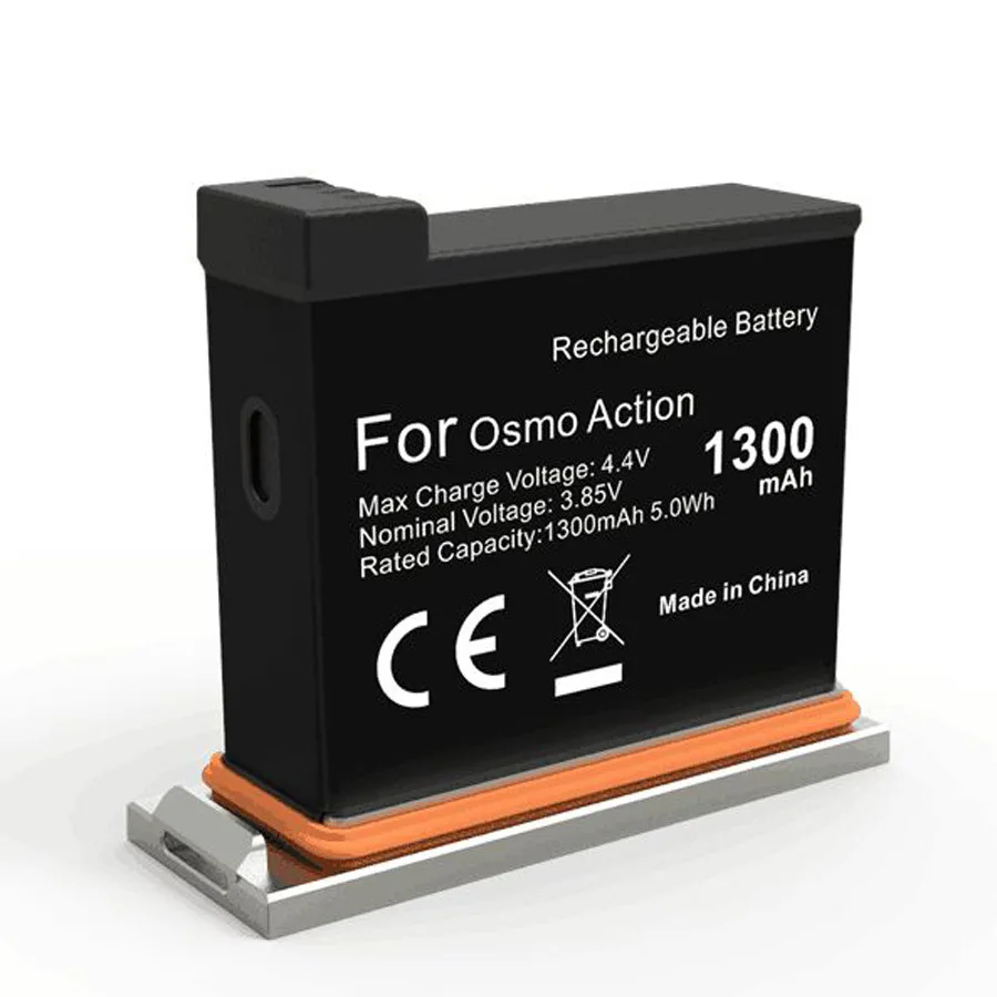 

1300mAh Battery for DJI Osmo Action Camera Battery Channel USB Charger bateria For DJI Osmo Action Camera Accessories