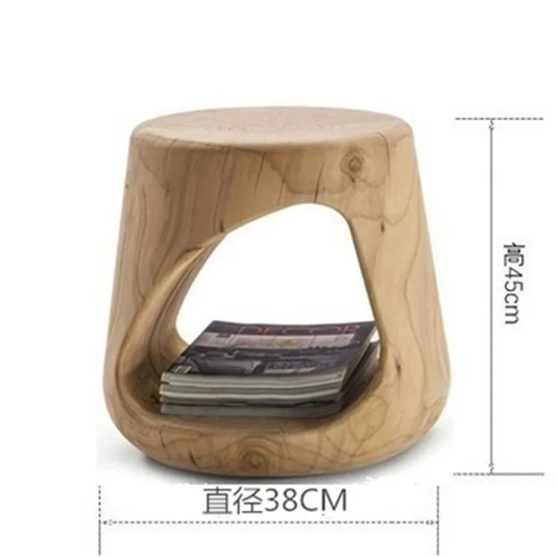 Quiefeng wooden pier solid wood stump stool log stump stool store ornament hotel homestay decoration wooden pier