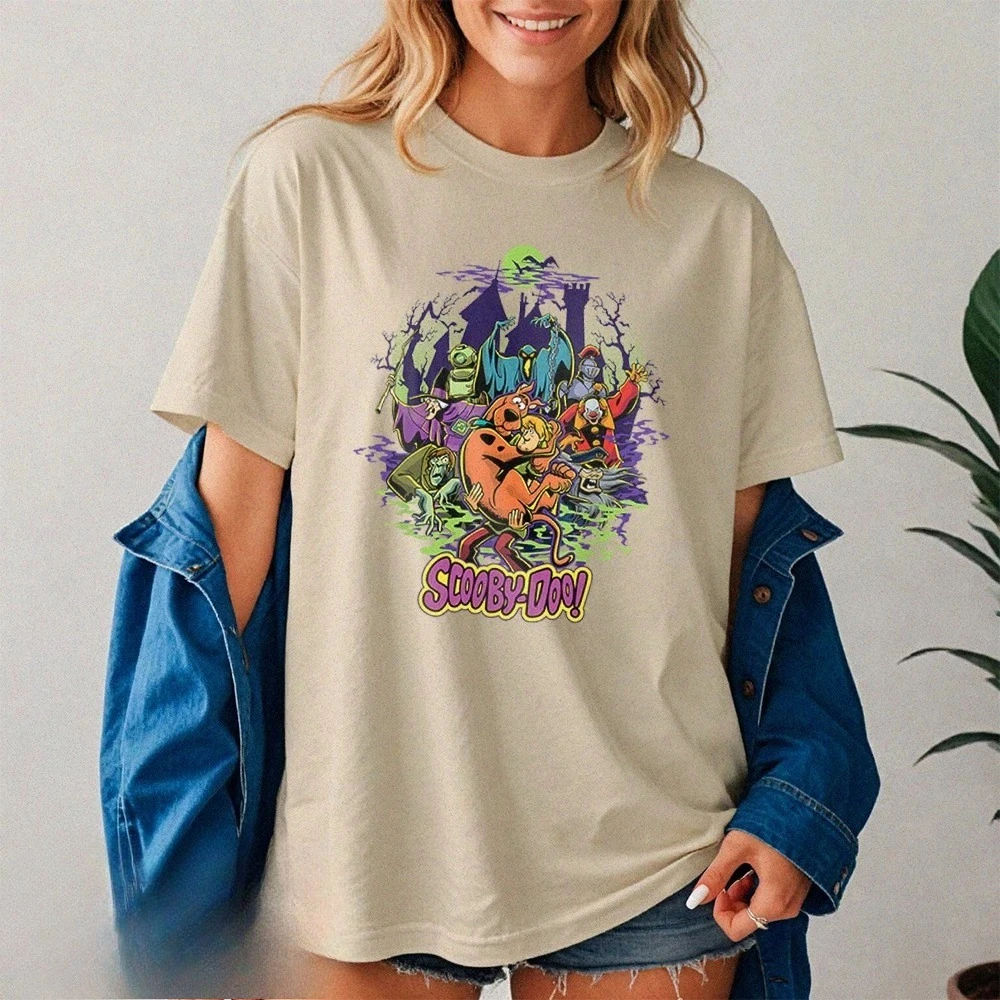 قميص سكوبي دو وأشعث جديد مطارد بواسطة وحوش تي شيرت هدية الهالوين فاخر عالي الجودة لكل من الرجال والنساء قميص صيفي Y2k