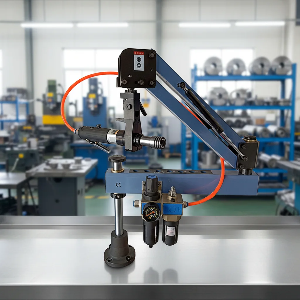LY Tapping Machine Pneumatic Tapping Arm M3-M16 CNC Automatic Threading Tapper Optional Vertical Type Universal Type with Chucks