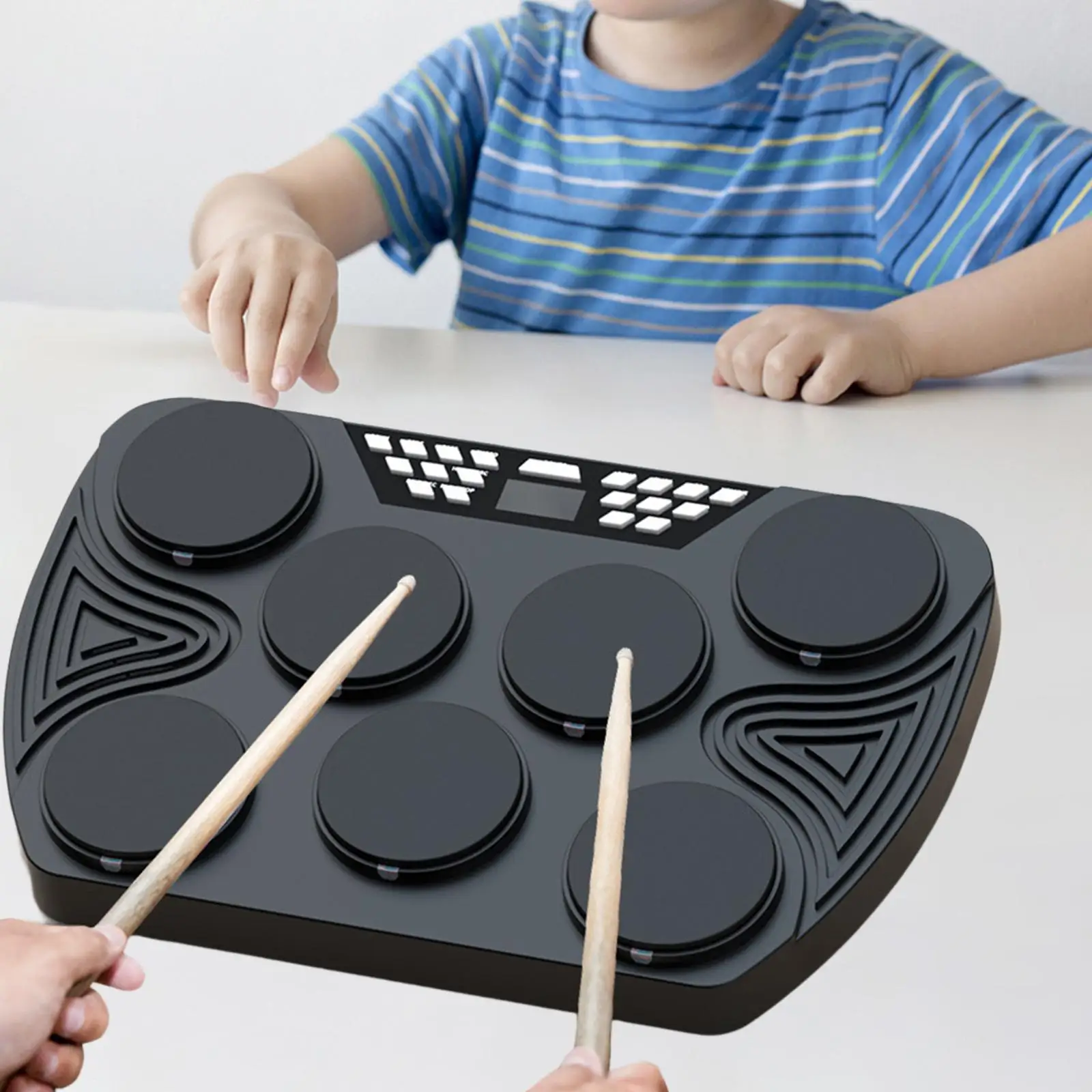 

Roll up Drum Practice Pads 7 Pads Electronic Drum Set for Children Beginners