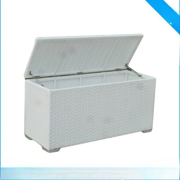 Outdoor furniture rattan art locker PE imitation rattan storage box removable woven storage basket rattan storage basket
