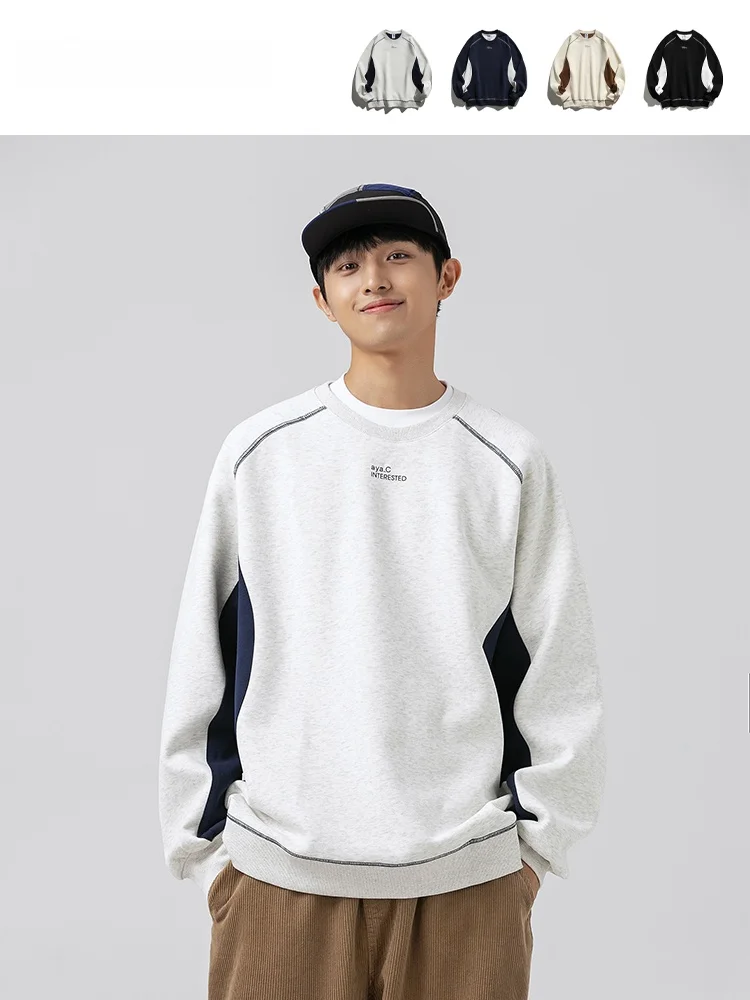 

Retro Japanese Color Blo round Ne Sweatirt Loose ex Casual Hoodie Youth Faion Autumn Wear Comfortable All-Match