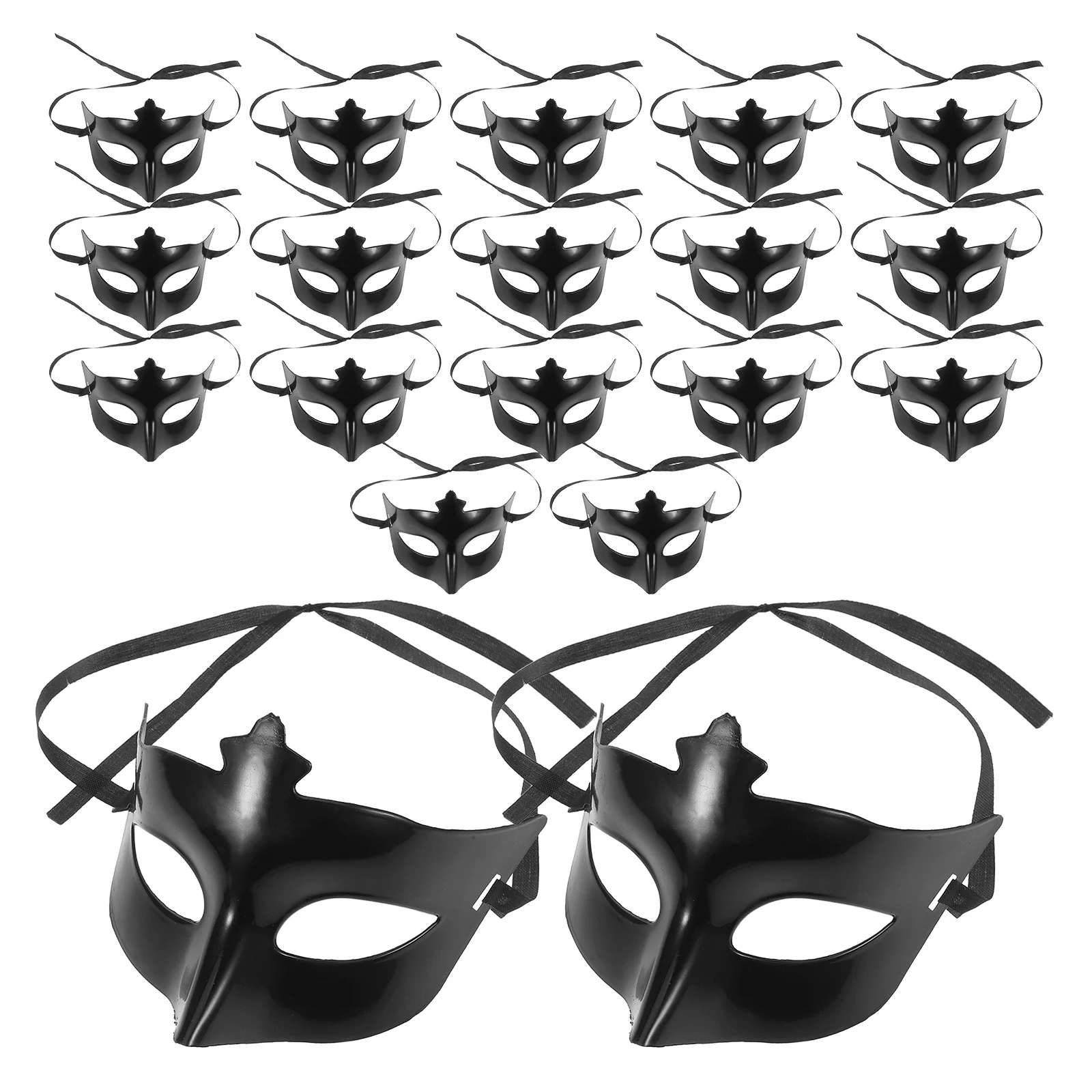 

20Pcs Plastic Halloween Mask Base Half Face DIY Blank Mask Base for Masquerade Cosplay Party Costume Halloween DIY Masks