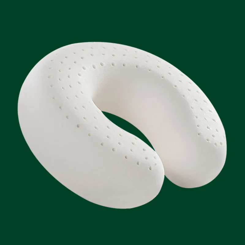 Thailand Natural Latex U-shaped Neck Protection Pillow U-shaped Cervical Neck Aircraft Travel Neck Lunch Rest Sleeping Pillow