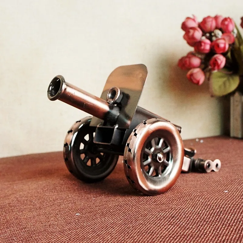 Iron art retro nostalgia cannon ornament for boys birthday gift home living room desk decoration ornaments