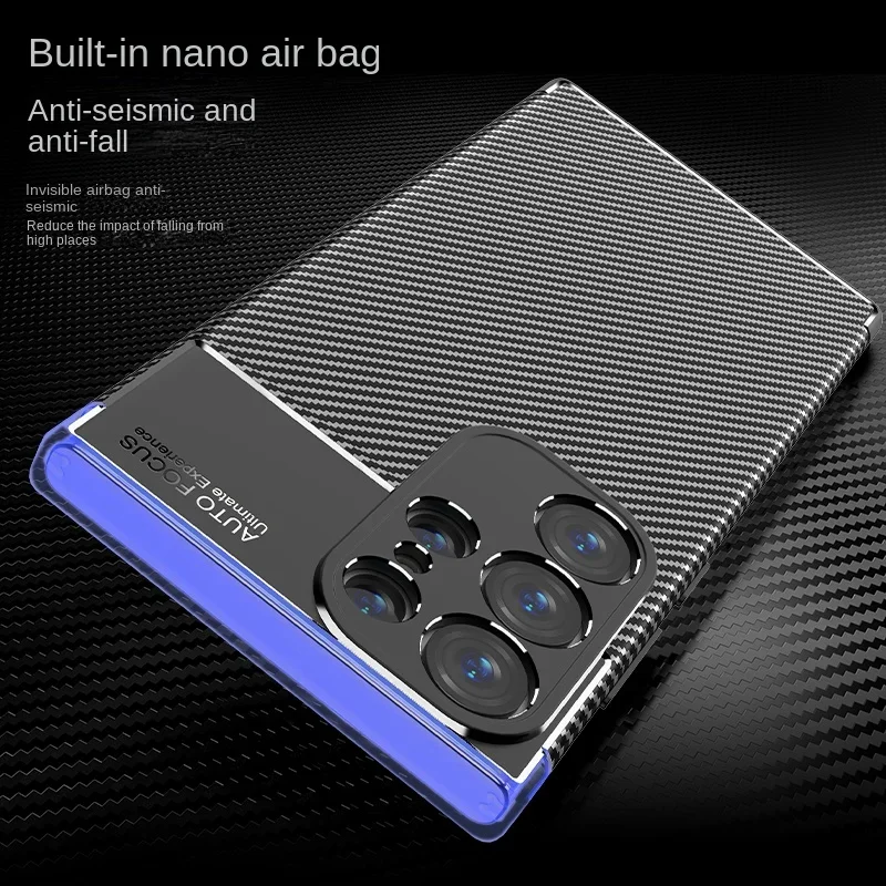 Carbon Fiber Phone Case for Samsung Galaxy S24 Ultra S22 Plus S23 S21 FE A15 A05 A05S A24 A34 A54 A14 A13 TPU Cover