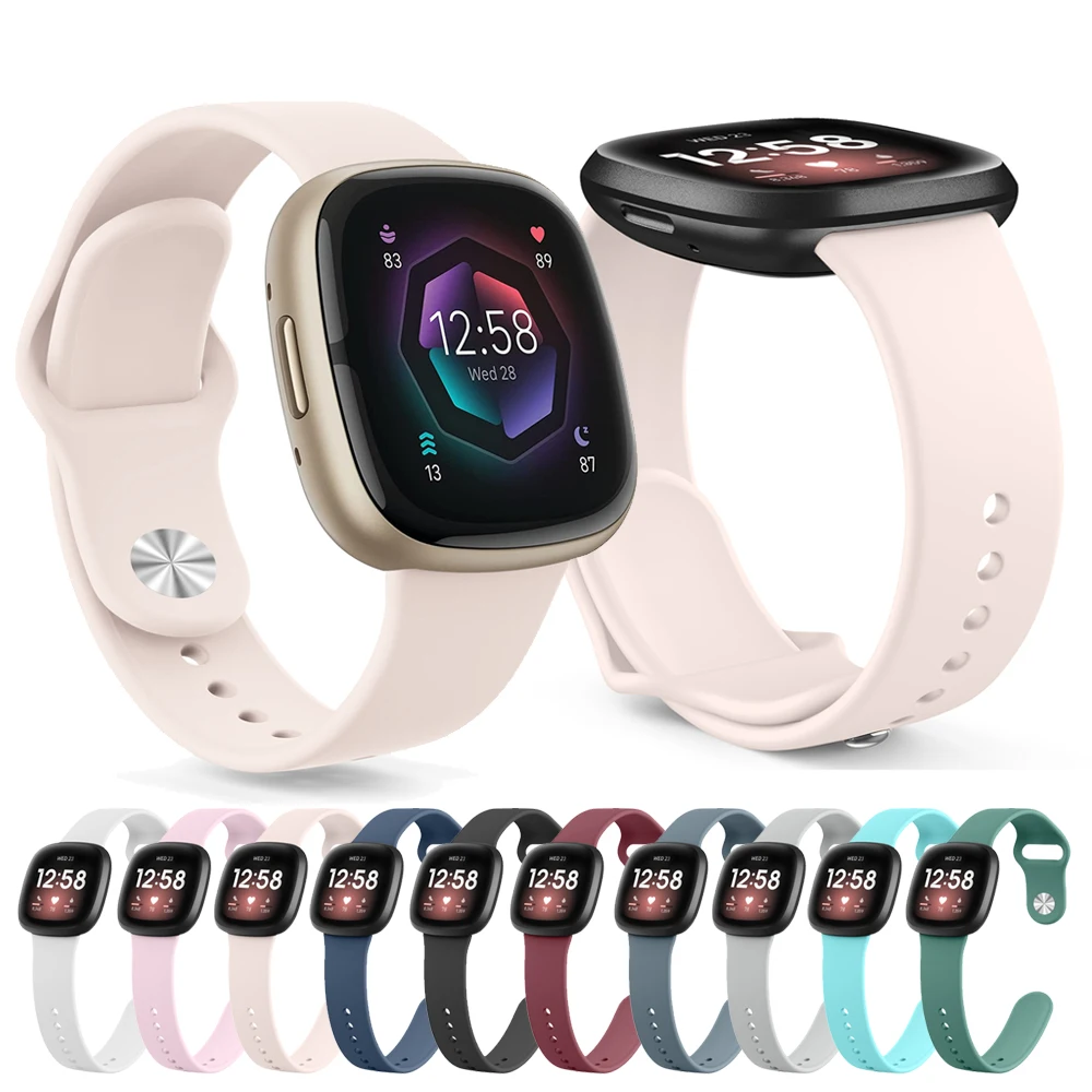 Pasek z miękkiego silikonu do Fitbit Versa 4/Versa 3/Versa 2/Versa 1 opaska na zegarek do Fitbit Versa Lite/Sense 2