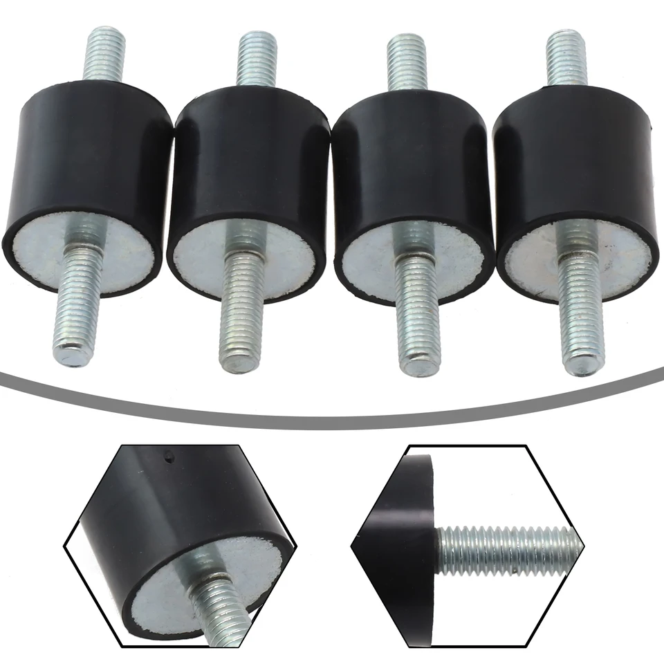 GLEAVI 4-Pack M8 Rubber Anti-Vibration Feet – Compressor Shock Absorbers With Screws & Nuts, 2.36" Diameter
