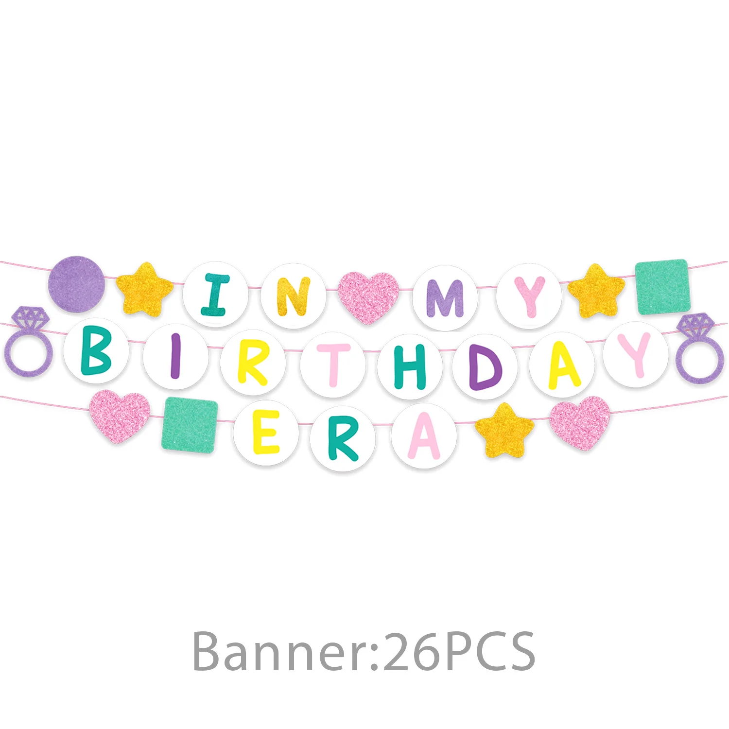 In My Birthday Era Party Supplies Disco Birthday Decor Set Banner Plates Cups Tablecloth Cake Toppers Girls Birthday Party Decor