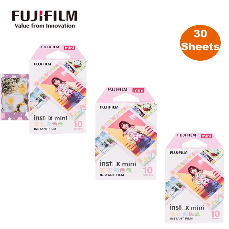 

Пленка Fujifilm Instax Mini 11, 10-50 листов, 3 дюйма, Цветочная палитра, пленка для мгновенной камеры Mini 12, 7 +, 40, 90, пленочная бумага Instax