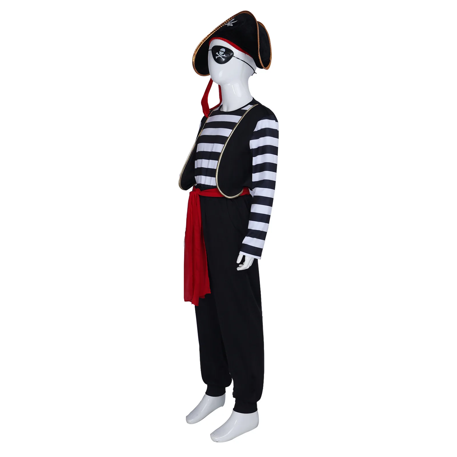 2024 Nieuwe Kinderen Carnaval Easter Fantasia Kinderen Piratenhoed Riem Kostuum Verjaardagsfeestje Jongens Meisjes Piraten Cosplay Outfits Sets