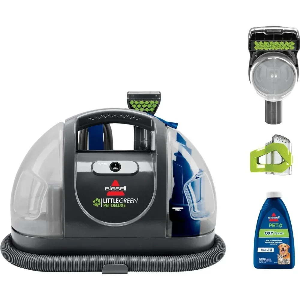 

Deluxe Portable Carpet Cleaner and Car/Auto Detailer, PORTABLE & VERSATILE DESIGN. Easily clean multiple surfaces, Gray/Blue