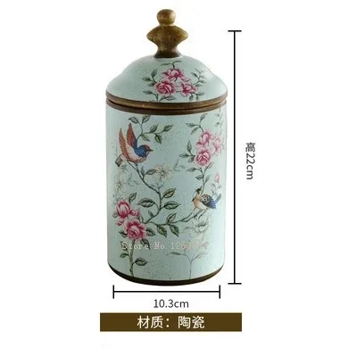 American storage tank decoration creative ceramic decoration home decoration European style porch decoration storage tank