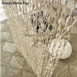 Corn Leaves Door Curtains Straw Braid Partition Handmade Reed Curtain Hanging Room Divider Screen Partition Room Decoration