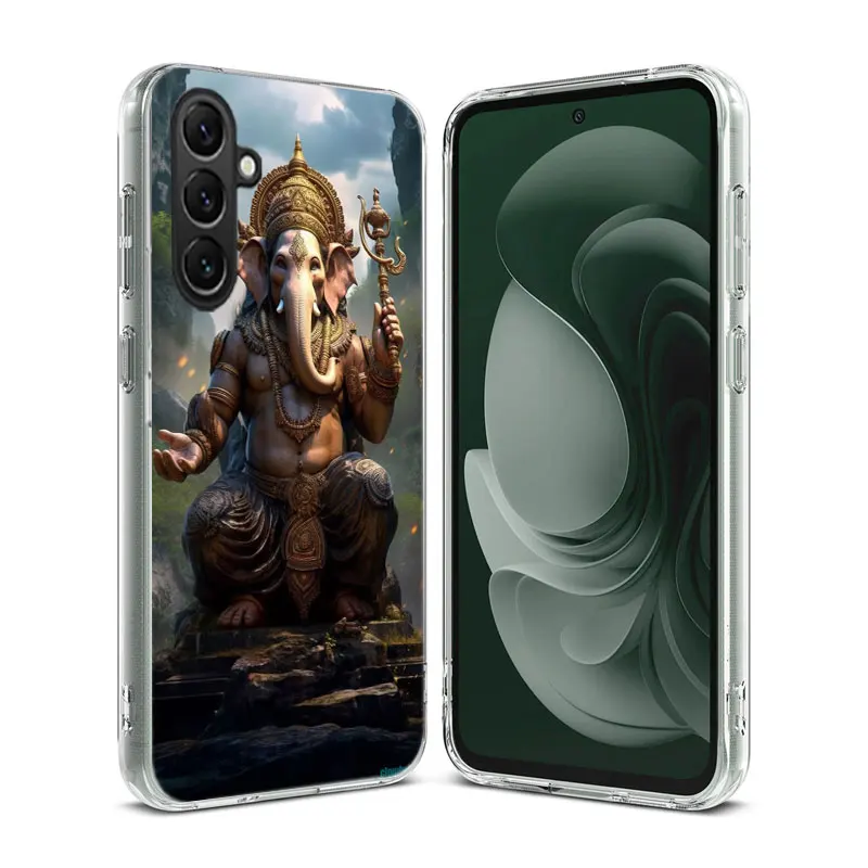 Ganesh lord Clear Phone For Samsung Galaxy A55 A35 A25 A15 A05S A04S A14 A24 A34 A54 A03S A13 A23 A33 A53 A73 A9 A8 A7 A6 Cover