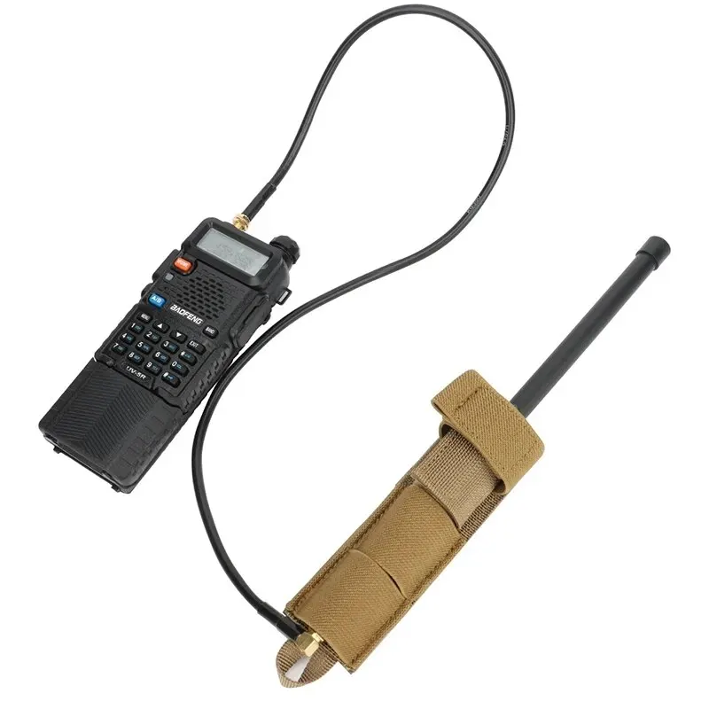 Taktyczny antena radiowa kabel relokacyjny pokrowiec Molle kamizelka modułowa torba na pasek uchwyt PRC152/148 MBITR UV-13 PRO Plus Walkie Talkie