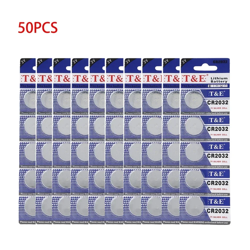 High-Quality 5-50 PCS CR2032 3V Lithium Button Batteries - DL2032 ECR2032 Cells for Car Key, Watch, Toy, Calculator & Remote