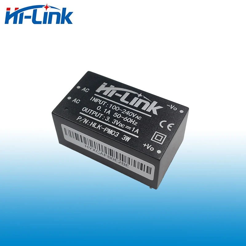 Free Shipping Hi-Link 2pcs/lot HLK-PM03 Intelligent Module 3W 3.3V 1A AC DC Power Supply Step Down Smart Home High Efficiency