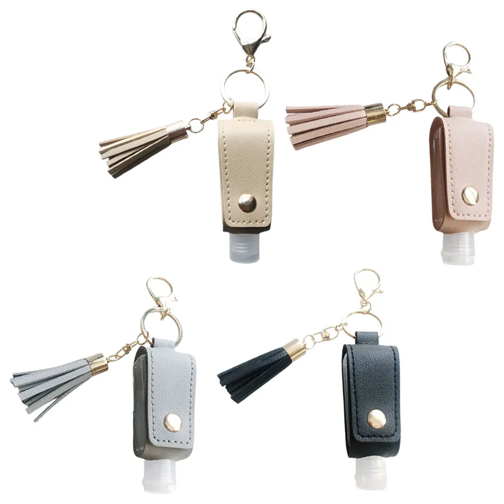 

4pcs Refillable Hand Keychain TSA Leakproof Travel Bottle Key Holder for Perfume Oil Lotion Soap Mini Bottle