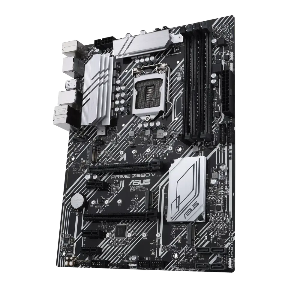 أسوس PRIME Z590-V لوحة أم بمقبس LGA1200، معالج DDR4 بتردد 5133 (O.C)، مجموعة شرائح Z590، لوحة رئيسية ATX - 4