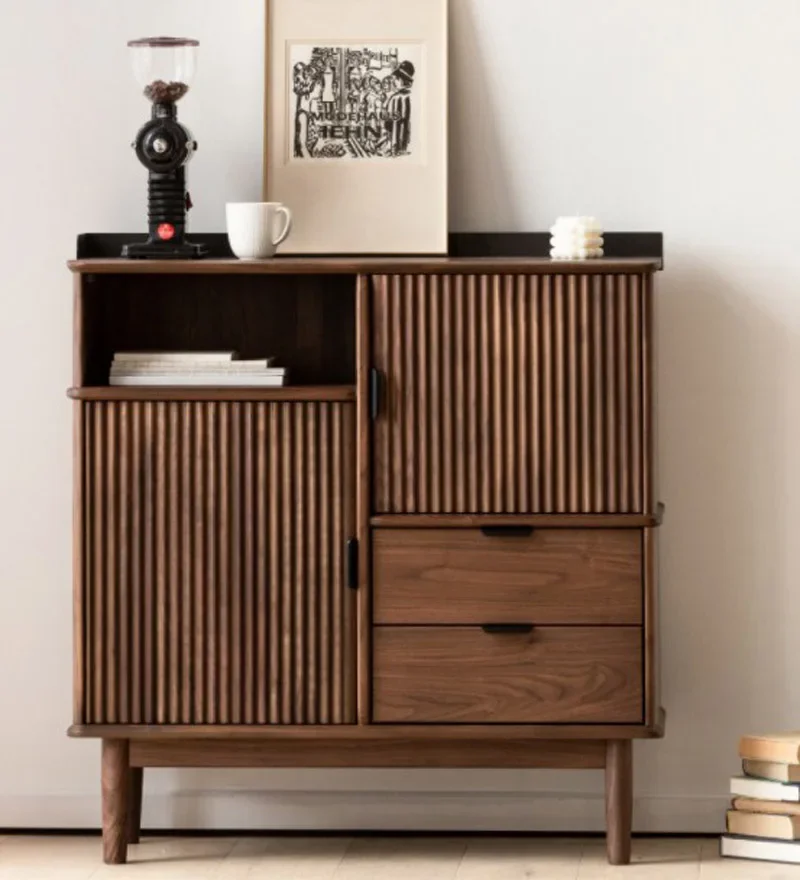 

Скандинавский сервант из массива дерева для маленькой квартиры, современный простой японский многофункциональный шкафчик