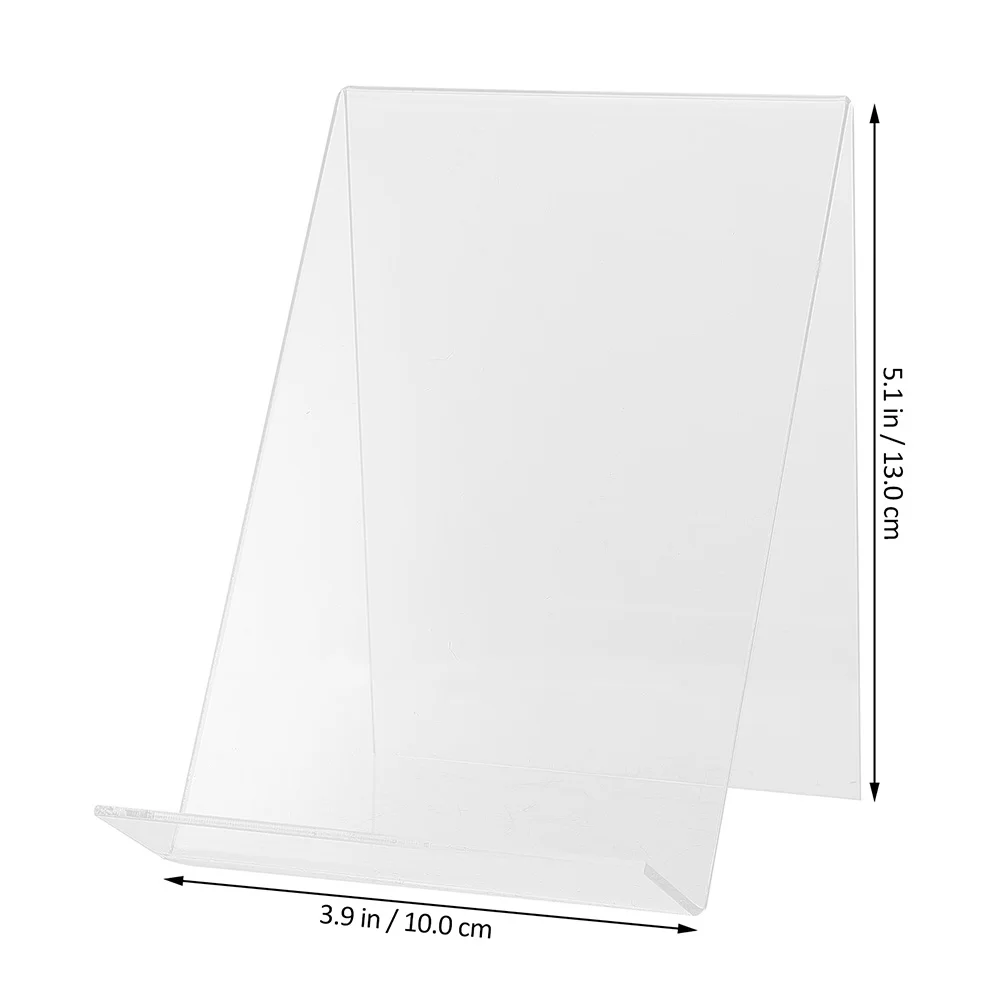 

6Pcs Acrylic Displaying Stands Transparent Book Holders Versatile Desktop Racks Files Oblique Brackets Office School Home