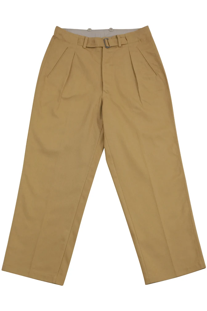 GUTH-009 WWII German Luftwaffe DAK/Tropical Afrikakorps Sand Straight Trousers