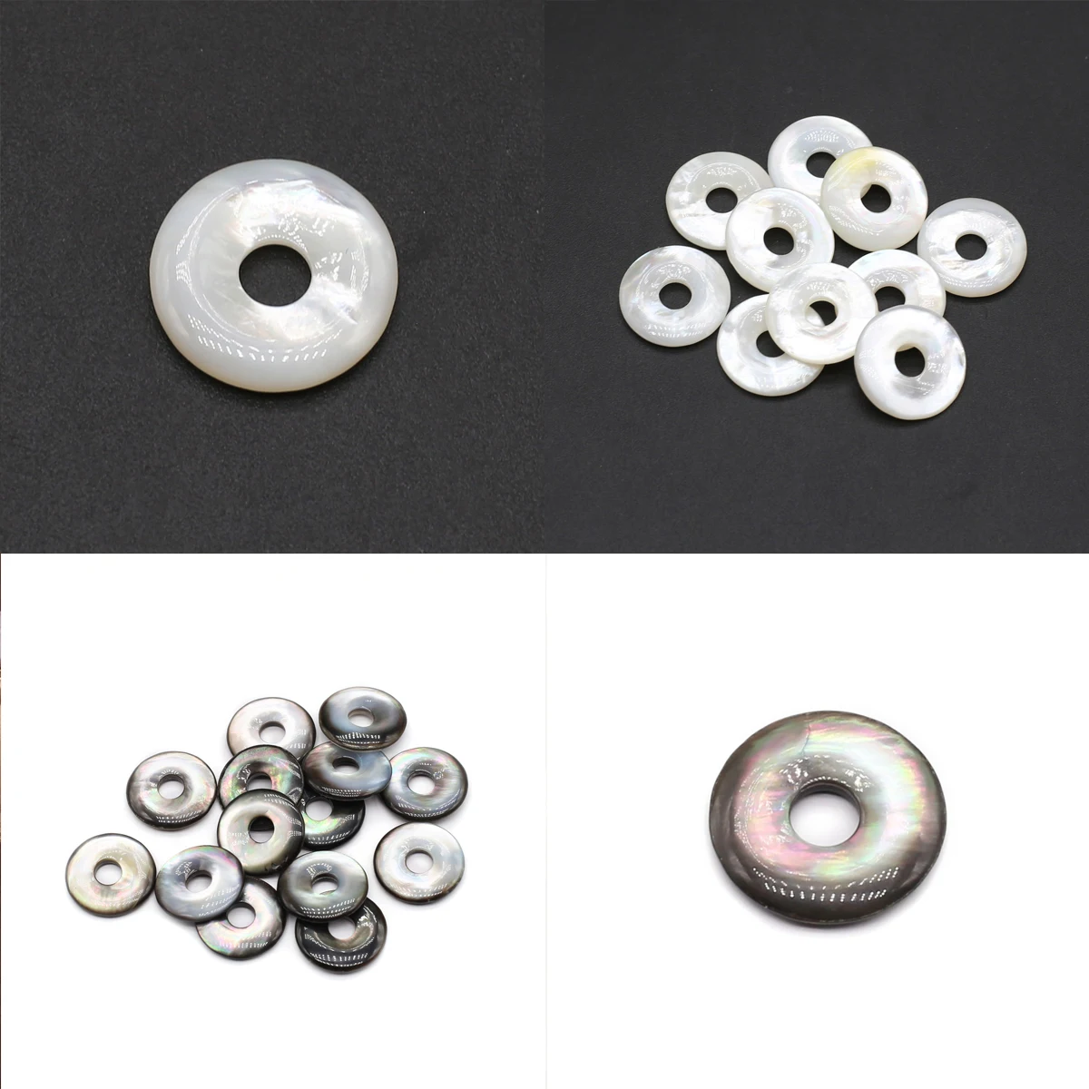 5 PCS Natural Freshwater Shell Loose Spacing Large Hole Beads 15x15mm Jewelry Making DIY Necklac Earrings Accessories Charm Gift