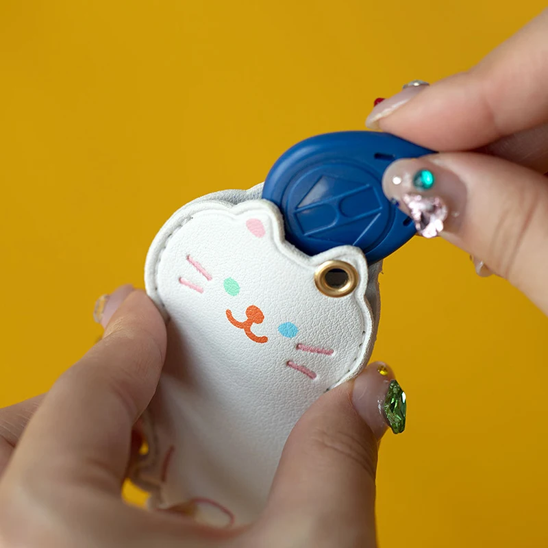 Cartoon Cute Cat Smart Access Control Card Holder Elevator Car Keychain Sensor Card Protective Case for Men and Women