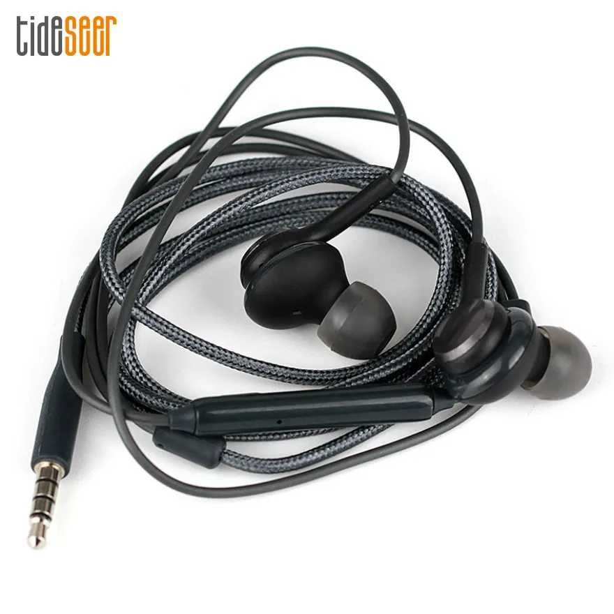 

300pcs Stereo Earphone 3.5mm In-Ear with Mic Wired Headset For Samsung Galaxy S8 S9 Xiaomi Huawei HTC Smart Mobile Phones