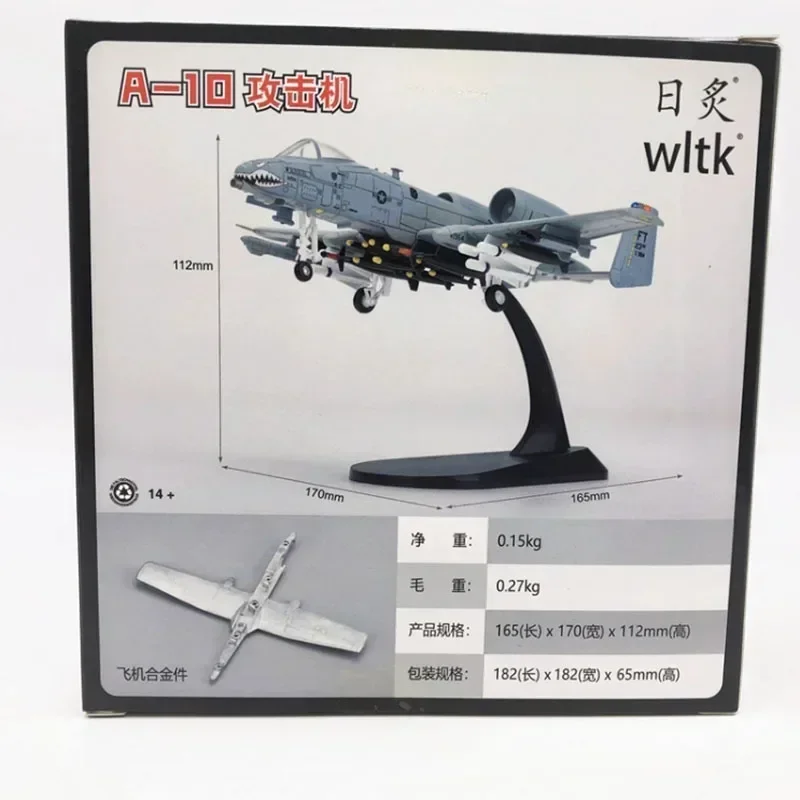 WLTK Diecast Metal 1/100 scale USAF A10 A-10A A10A Attack Aircraft Fighter Airplane Model Toy For Collection