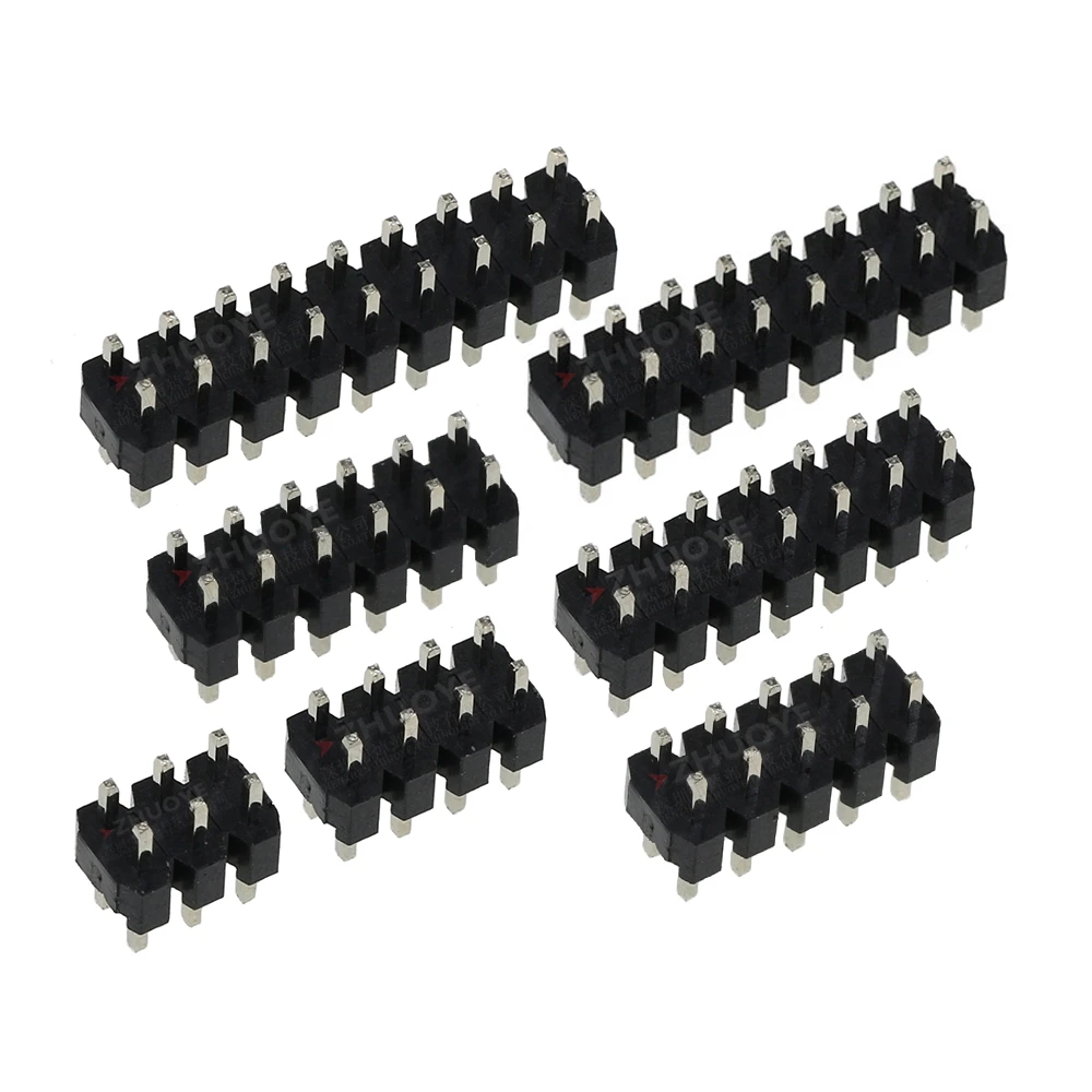 2.0 pin panjang jarum header 6mm pusat sulaman 2*2/3/4/5/6/7/8/9/10/12P/40P