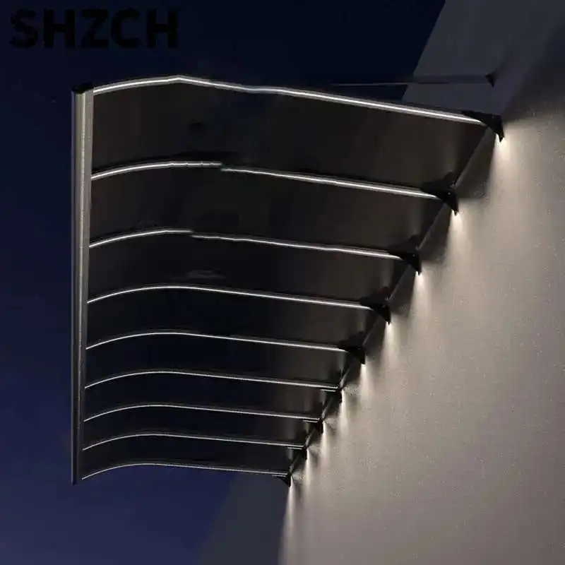 Modern Large Sink Aluminum Alloy Gazebos Home Window Courtyard Eaves Rainproof Pergola Transparent Plate Awning Garden Pavilion