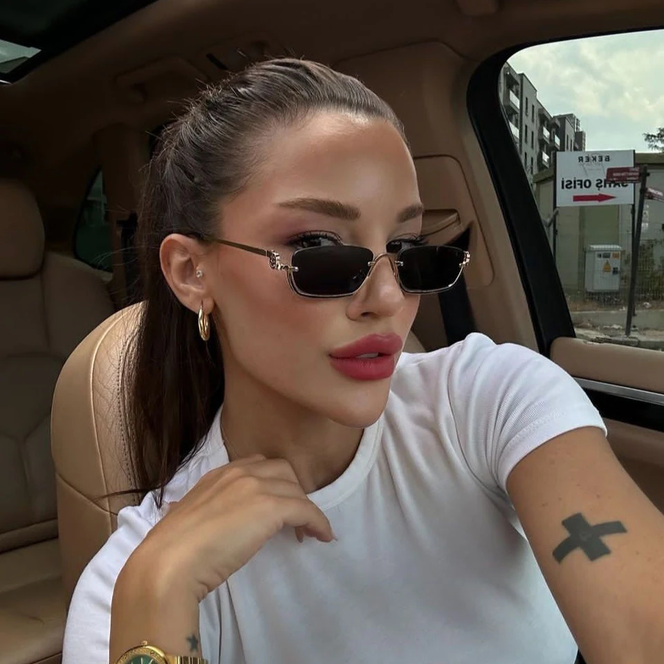 

SORVINO Fashion Square Sunglasses Women Colorful UV400 Luxury Designer Half Frame Sunglasses for Ladies gafas de sol mujer