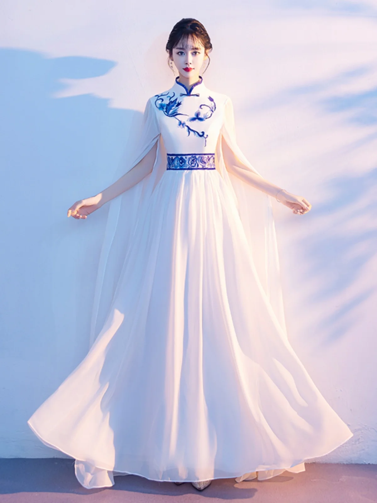 

Женское платье для выступлений Ele: винтажное, с длинной юбкой, завышенной талией, облегающее, для хора и ведущих