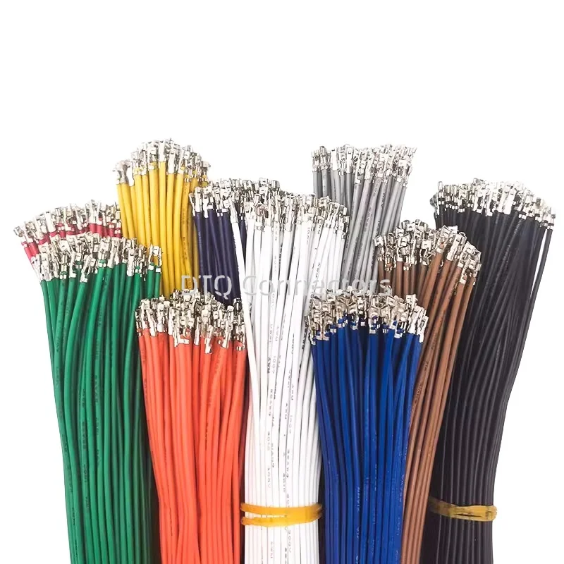 100PCS PH2.0 single and double ended spring connector plug 100/200/300/500mm terminal UL1007 electronic color wire