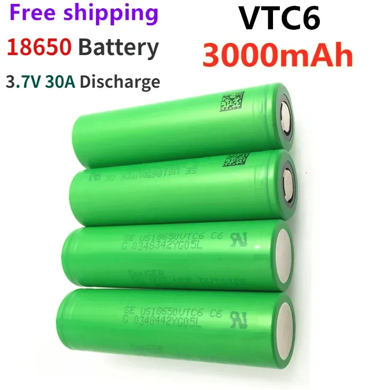 1-20PCS Neue Original 3,7 v 18650 VTC6 3000mah Lithium-Akku US18650VTC6 30A Entladung für Taschenlampe spielzeug