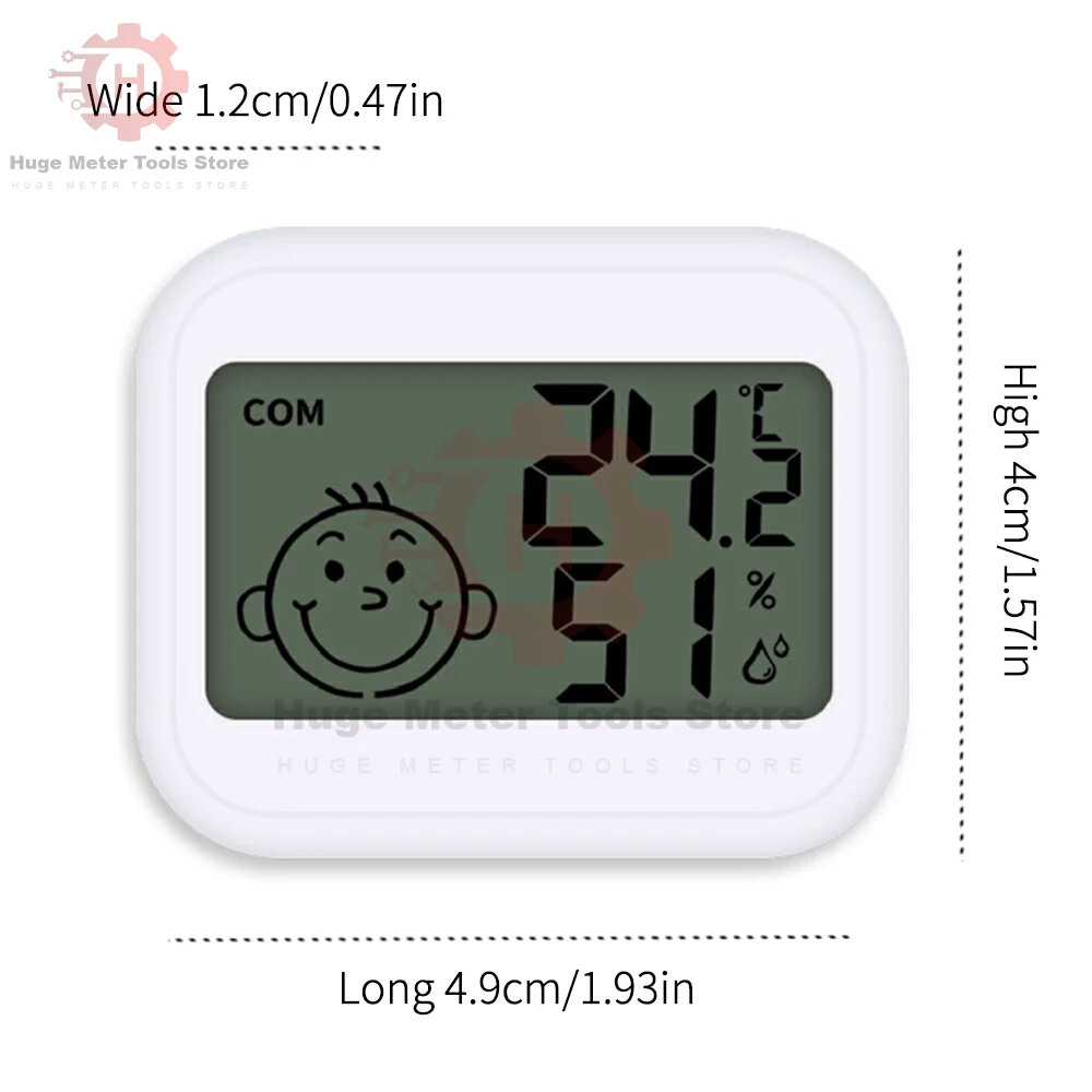 Mini LCD Digital Thermometer Hygrometer Electronic Temperature Humidity Meter Sensor Gauge Weather Station for Home -50~+50℃