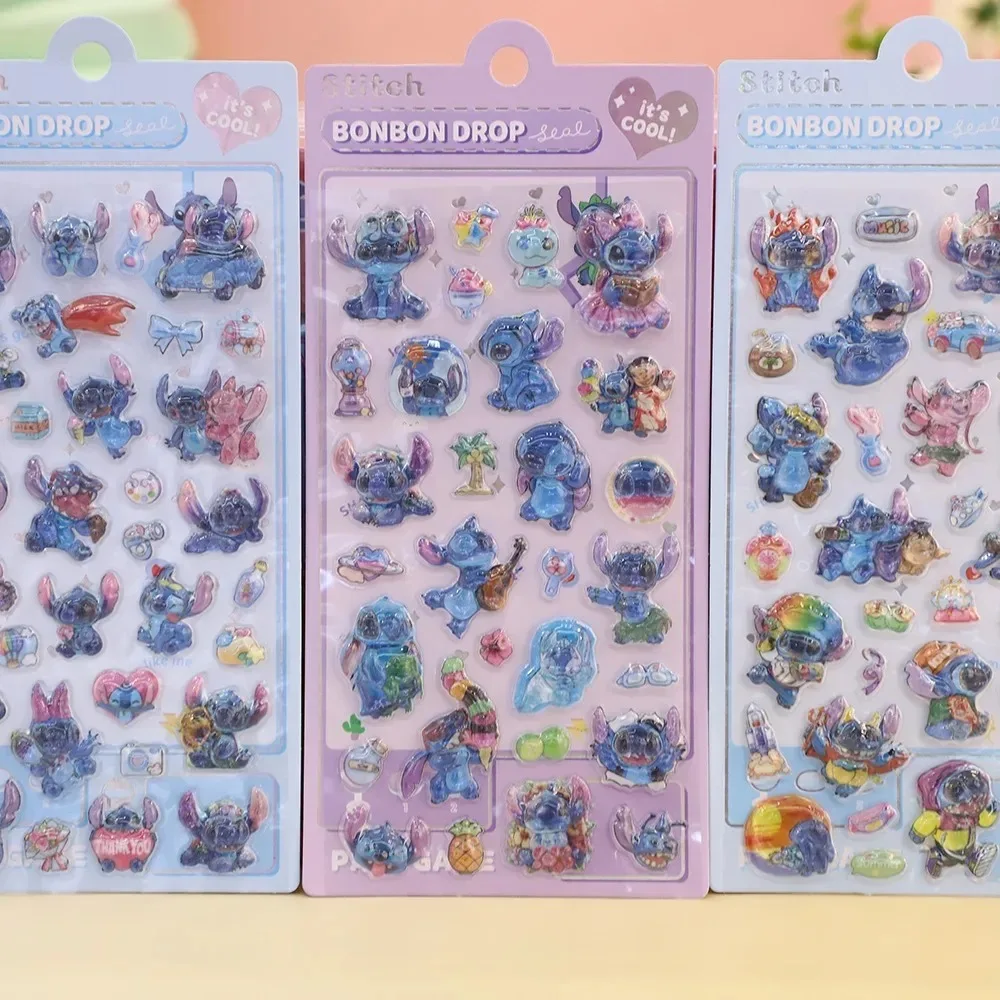 2025 * جديد غرزة ثلاثية الأبعاد ستيريو الإغاثة الفائدة دبوس متابعة صورة كريستال ملصق الأطفال فتاة الكرتون ملصق مزخرفة