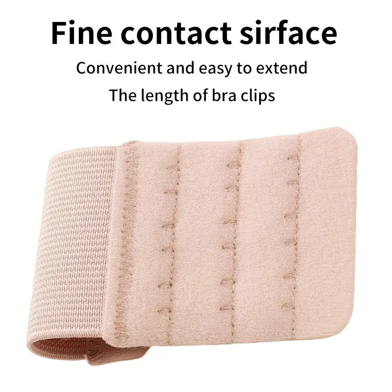 8pcs Women's  Solid Color Elastic Bra Extender | 3-Hook Adjustable Belt Buckle, for Plus Size, Low-Cut Bras, Nursing & Everyday image 3