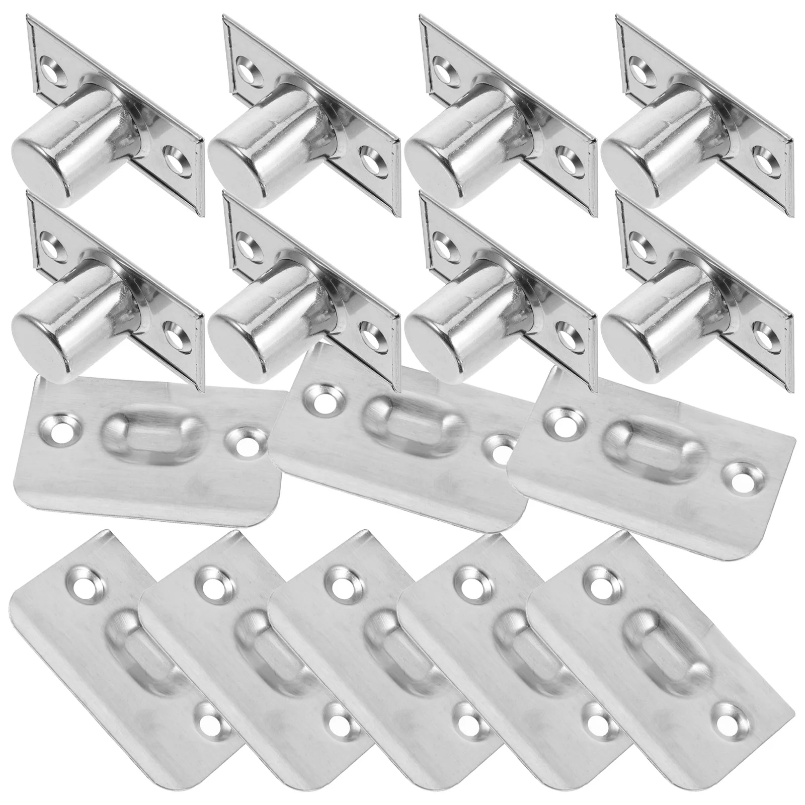 

8pcs Stainless Steel Ball Catch Door Lock Replacement Parts for Closet Doors and Sliding Doors Includes Strike Plate and Screws