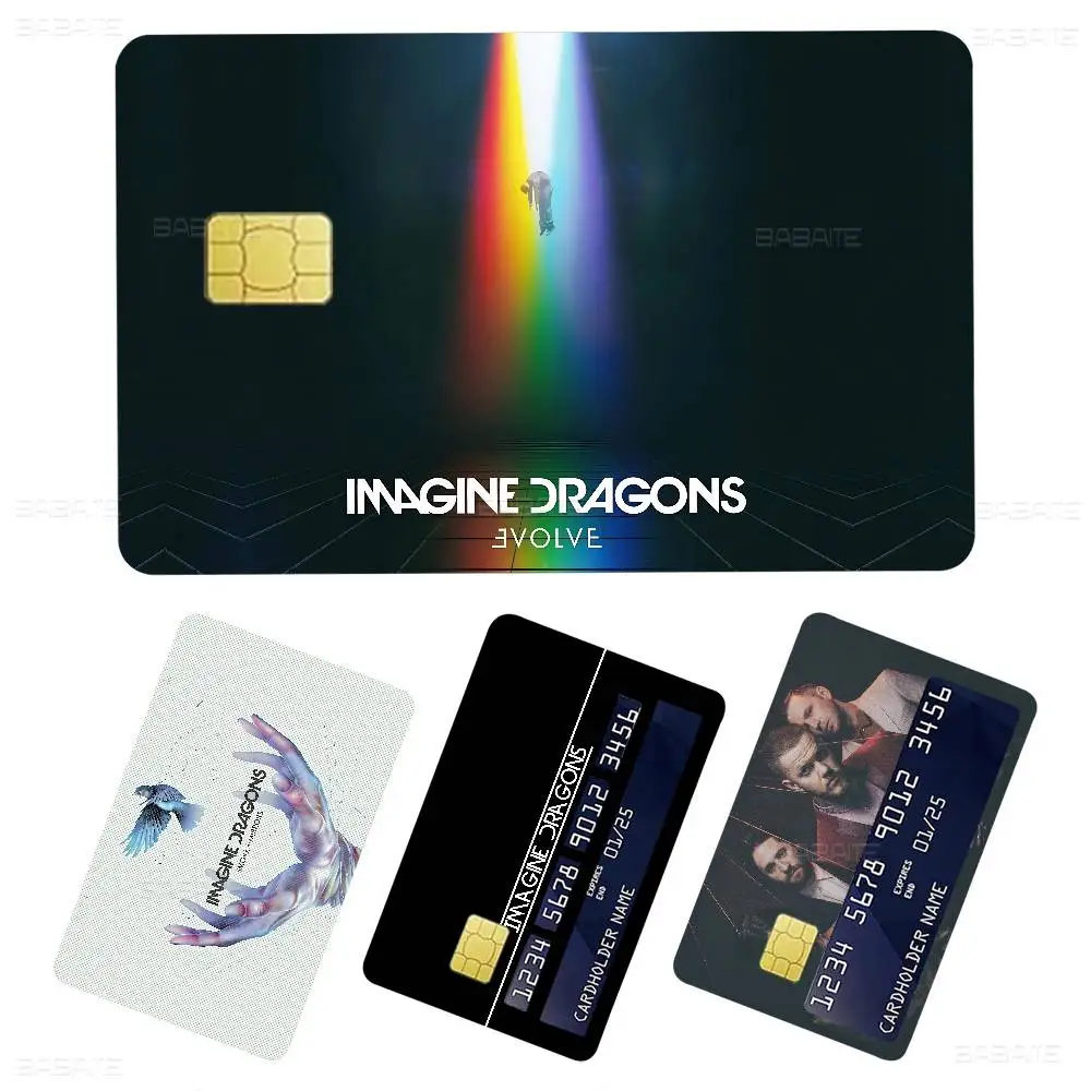 Imagine Dragon band Diy Credit Debit Card Sticker Party Sticker Decoration Waterproof Small Chip Card Skin Sticker
