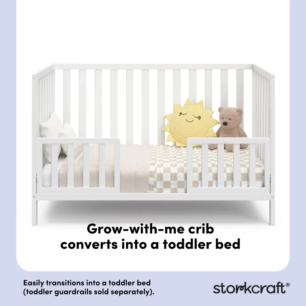 4-in-1 Convertible Baby Crib, Transitional crib